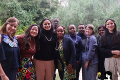 The group wearing the traditional headband