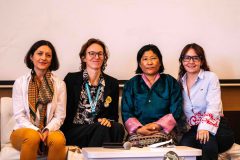 Speaker panel for the second session. Left to right: Katherine Despot-Belmonte, UNEP-WCMC; Eva Hershaw, International Land Coalition (ILC); Yeshe Lhamo, National Commission for Women & Children,  Government of Bhutan; Paola Lara, Senior Gender Consultant for the NBSAP team of the Government of Colombia